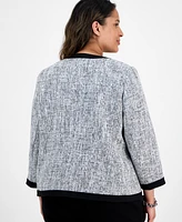 Kasper Plus Tweed Framed Jacket