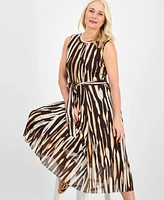 Sandra Darren Women's Sleeveless Tie-Waist Midi Dress