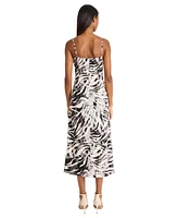 Donna Morgan Women's Sleeveless Square-Neck Midi Dress