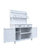 Outdoor Potting Bench with Storage
