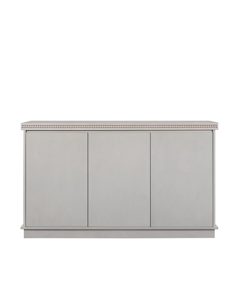 Wooden Sideboard with Beaded Trim - Elegant Storage