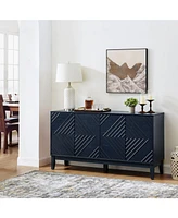 Blue Farmhouse Buffet Cabinet - 60.5" Sideboard