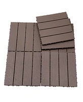 Plastic Deck Tiles (44 Pack) - Light Coffee