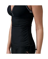 Free Country Women's Track Stripe Tankini Top