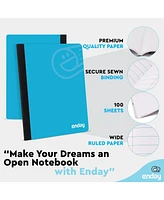 Enday Composition Notebooks Wide Ruled Paper, Hard Cover Notebook, Premium Lined Books, 100 Sheets Notebook