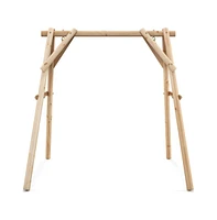 Heavy Duty Wooden Porch Swing Frame with Reinforced Bars
