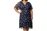 Kiyonna Plus Sonnet Embroidered Cocktail Dress