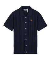 Members Only Men's Jc Polo Cable Knit Sweater
