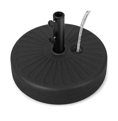 19.5 Inch Fillable Round Umbrella Base Stand for Yard Garden Poolside