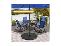 4-Piece Fillable Umbrella Base Stand for Garden Yard Poolside