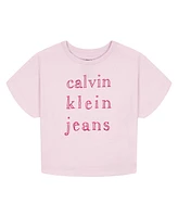 Calvin Klein Big Girls Foil Short Sleeve T-Shirt