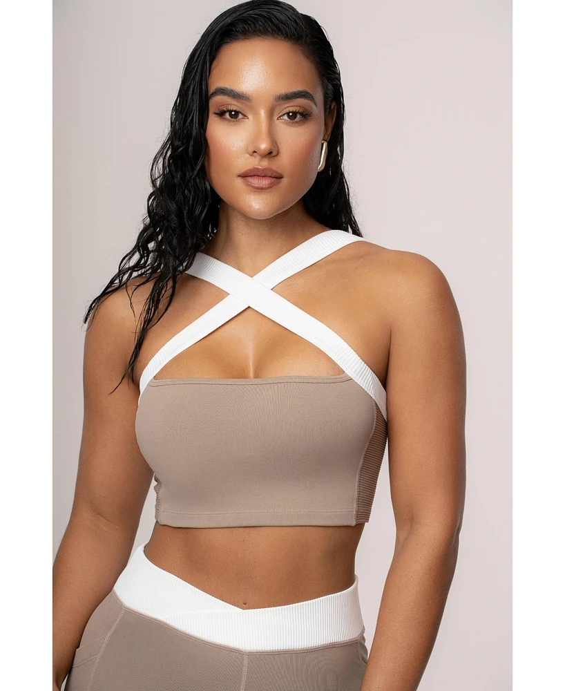 Jluxlabel Women's Ultimate Ribbed Halter Top