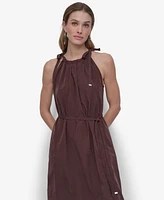 Dkny Women's Halter Sleeveless Fit & Flare Maxi Dress
