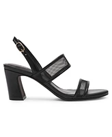 Anne Klein Women's Rhonda Mesh Band Block Heel Dress Sandals