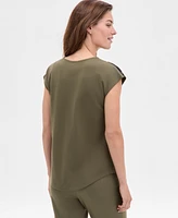 Jones New York Women's Embellished Drop Shoulder Top
