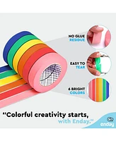 Enday Colored Masking Tape ( Pack) ft x 1 in