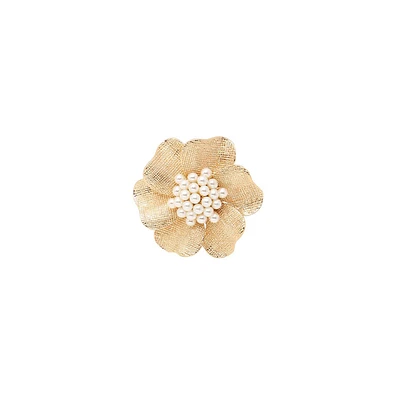 Sohi Floral Rhinestone Ring