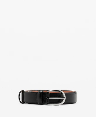 Mango Men's Buckle Leather Belt
