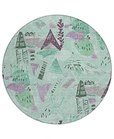 Addison Chantille Machine Washable ACN1578 8'x8' Round Area Rug