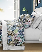 J by J Queen Bold Rainforest -Pc. Quilt Set
