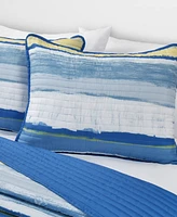 J by J Queen Bold Seashore -Pc. Quilt Set