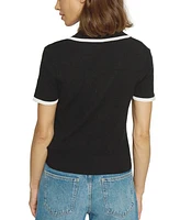 Central Park West Women's Ribbed Polo With Tipping
