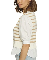 Central Park West Women's Crewneck Twofer Top