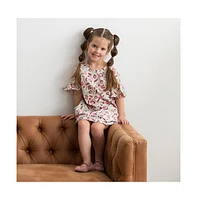 Mightly Toddler Girls Fair Trade Organic Cotton Cascade Dress