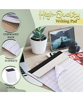 Jr. Legal pad, Small Note Pads Ruled Writing Pad. Perforated Edge. 5" X 8" Canary Yellow, Universal