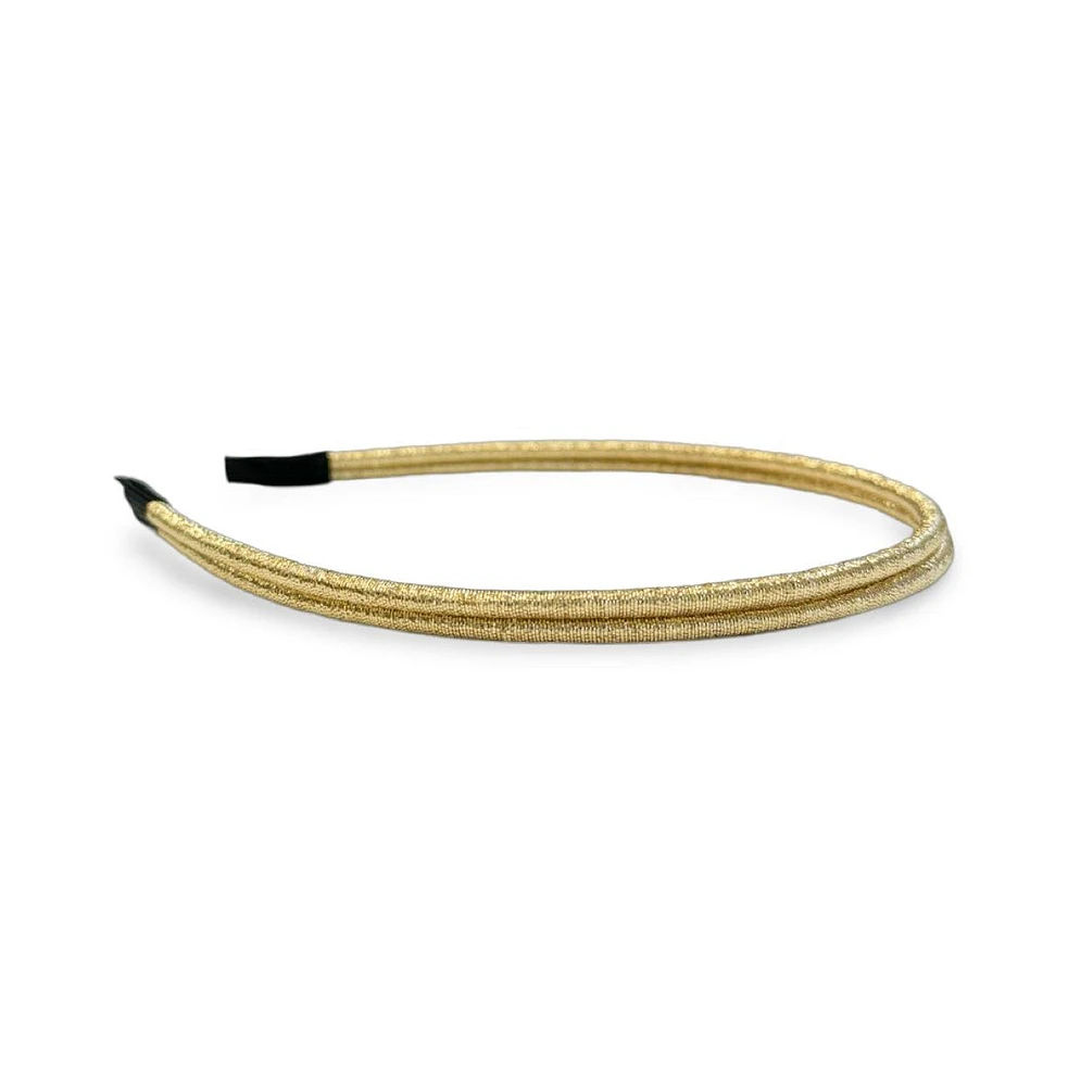Thin Double Headband - Gold