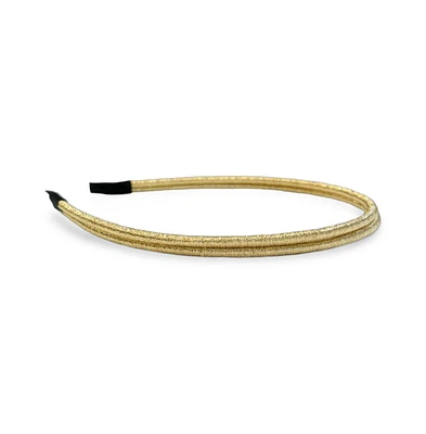 Thin Double Headband - Gold