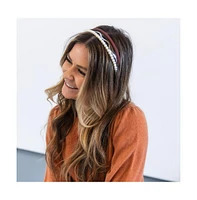 Headband Set - Red + Gold