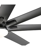 66'' 8-blade Tri Color Dimming Ceiling Fan with Intelligent Remote Control and App Timing Function for Various Indoor Layouts
