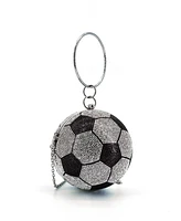 Like Dreams Striker Small Rhinestone Soccer Clutch Bag