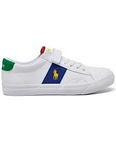 Polo Ralph Lauren Little Girls' Ryley Fastening Strap Casual Sneakers from Finish Line