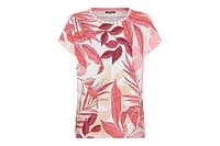 Olsen Women's Leaf Print T-Shirt