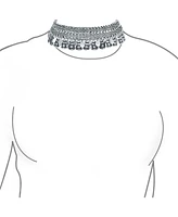 Bling Jewelry Native American Style Bohemian Choker Necklace Dangling Coins Oxidized Silver