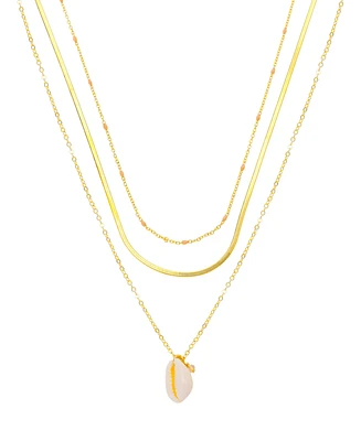 Unwritten Seashell Pendant Layered Necklace Set