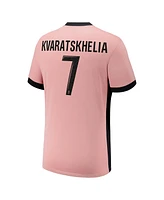 Nike Men's Khvicha Kvaratskhelia Pink Paris Saint-Germain 2024/25 Third Replica Player Jersey