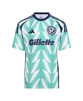 Adidas Big Boys and Girls Leonardo Campana White New England Revolution 2025 Eastern Pine x Flag of Replica Player Jersey