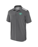 Fanatics Men's Gray New York Jets Long Shot Polo Shirt