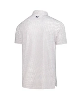 FootJoy Men's White Genesis Invitational ProDry Bounce Print Stretch Pique Polo Shirt