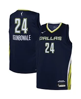 Nike Big Boys and Girls Arike Ogunbowale Navy Dallas Wings 2021 Explorer Edition Victory Player Jersey