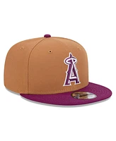 New Era Men's Brown/Purple Los Angeles Angels Color Pack Two-Tone 9FIFTY Snapback Hat