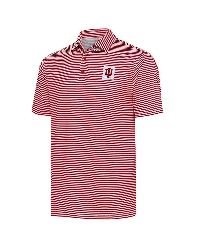 Antigua Men's Crimson Indiana Hoosiers Skills Polo Shirt