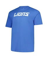 Fanatics Men's Blue Detroit Lions Big Tall Number One Dad T-Shirt