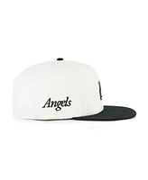 '47 Brand Men's White/Black Los Angeles Angels Foundation Captain Snapback Hat