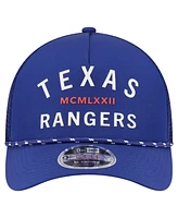 New Era Men's Royal Texas Rangers Minimalist 9FORTY A-Frame Adjustable Hat