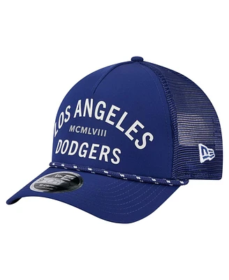 New Era Men's Royal Los Angeles Dodgers Minimalist 9FORTY A-Frame Adjustable Hat