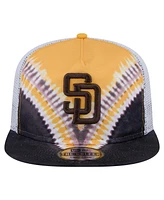 New Era Men's San Diego Padres Tie-Dye Golfer Trucker Adjustable Hat